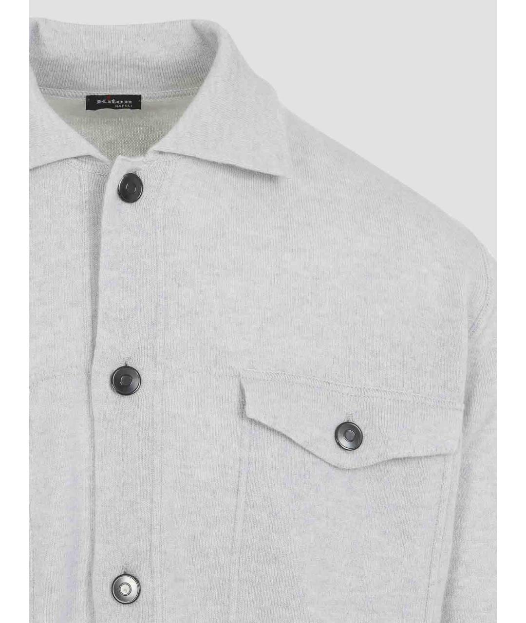 KITON Серая кашемировая куртка, фото 3