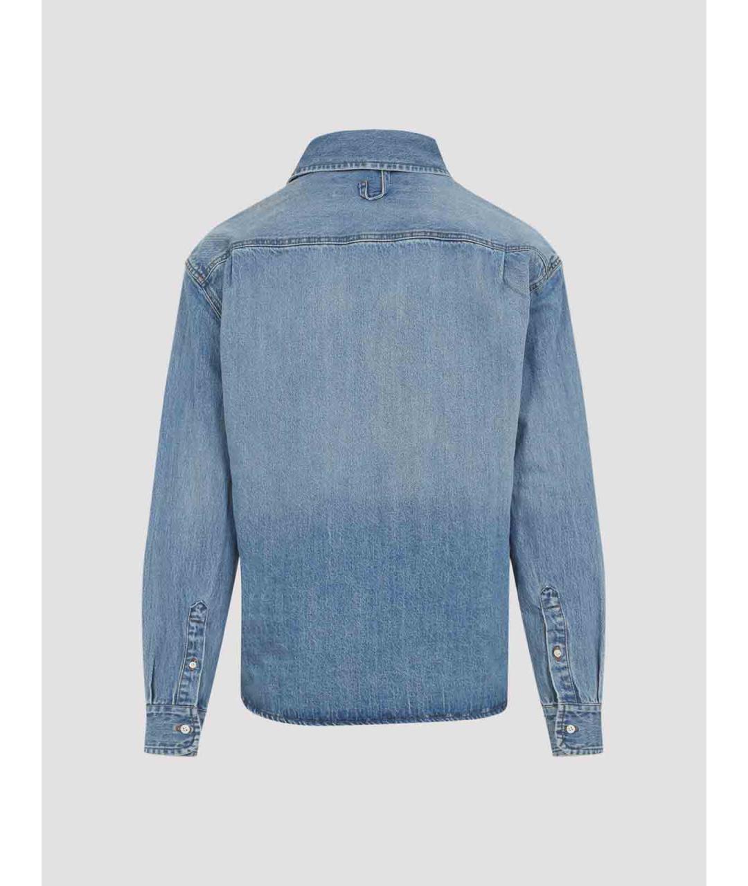 JACQUEMUS Голубая хлопковая кэжуал рубашка, фото 2