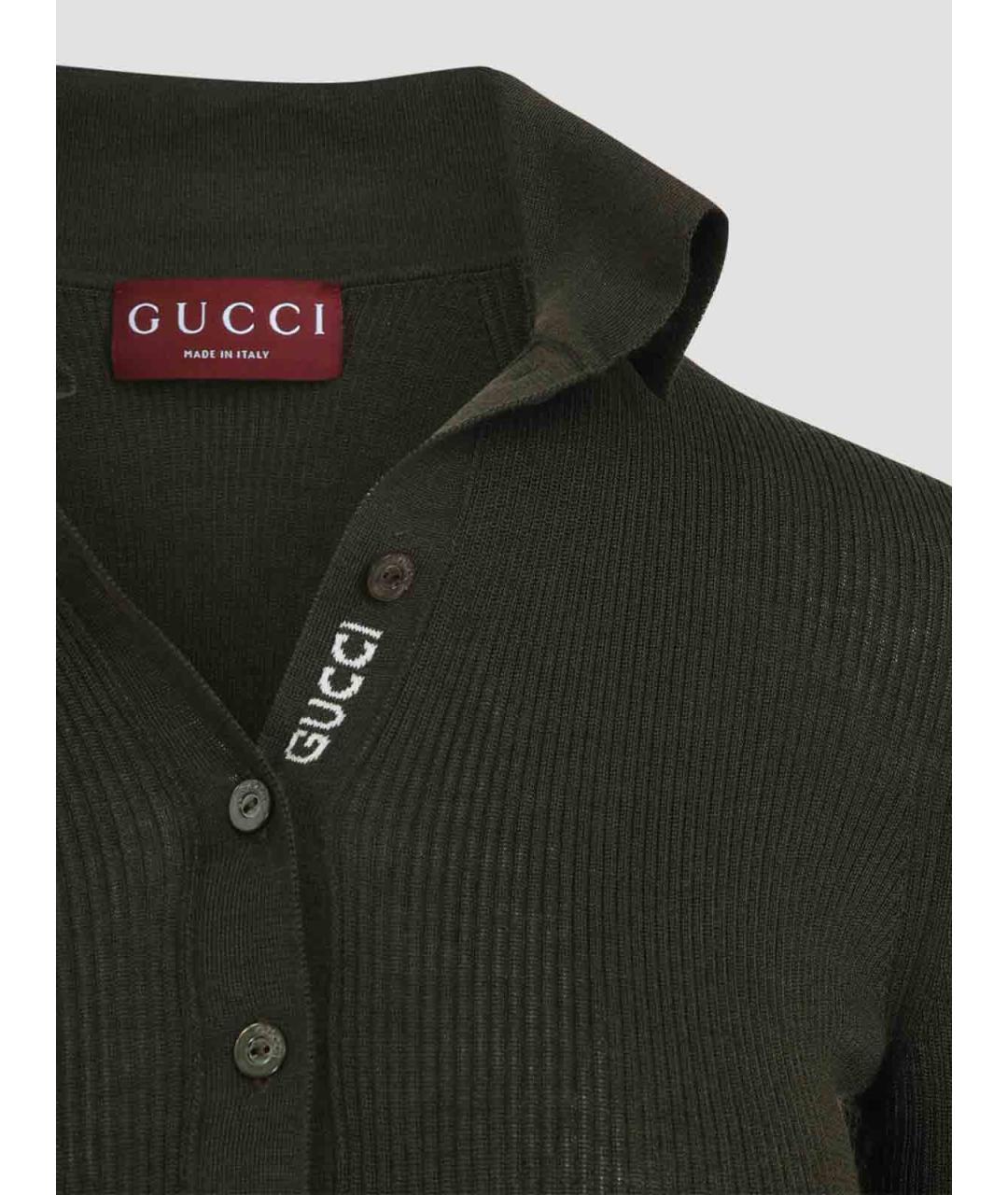 GUCCI Зеленый кашемировый джемпер / свитер, фото 3
