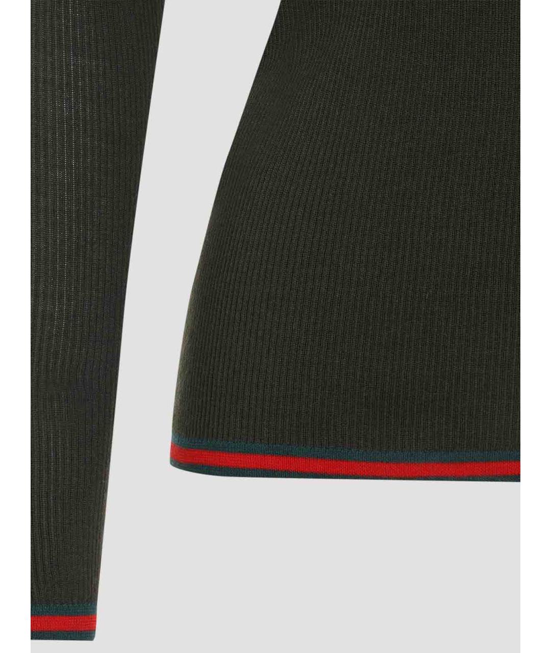 GUCCI Зеленый кашемировый джемпер / свитер, фото 4