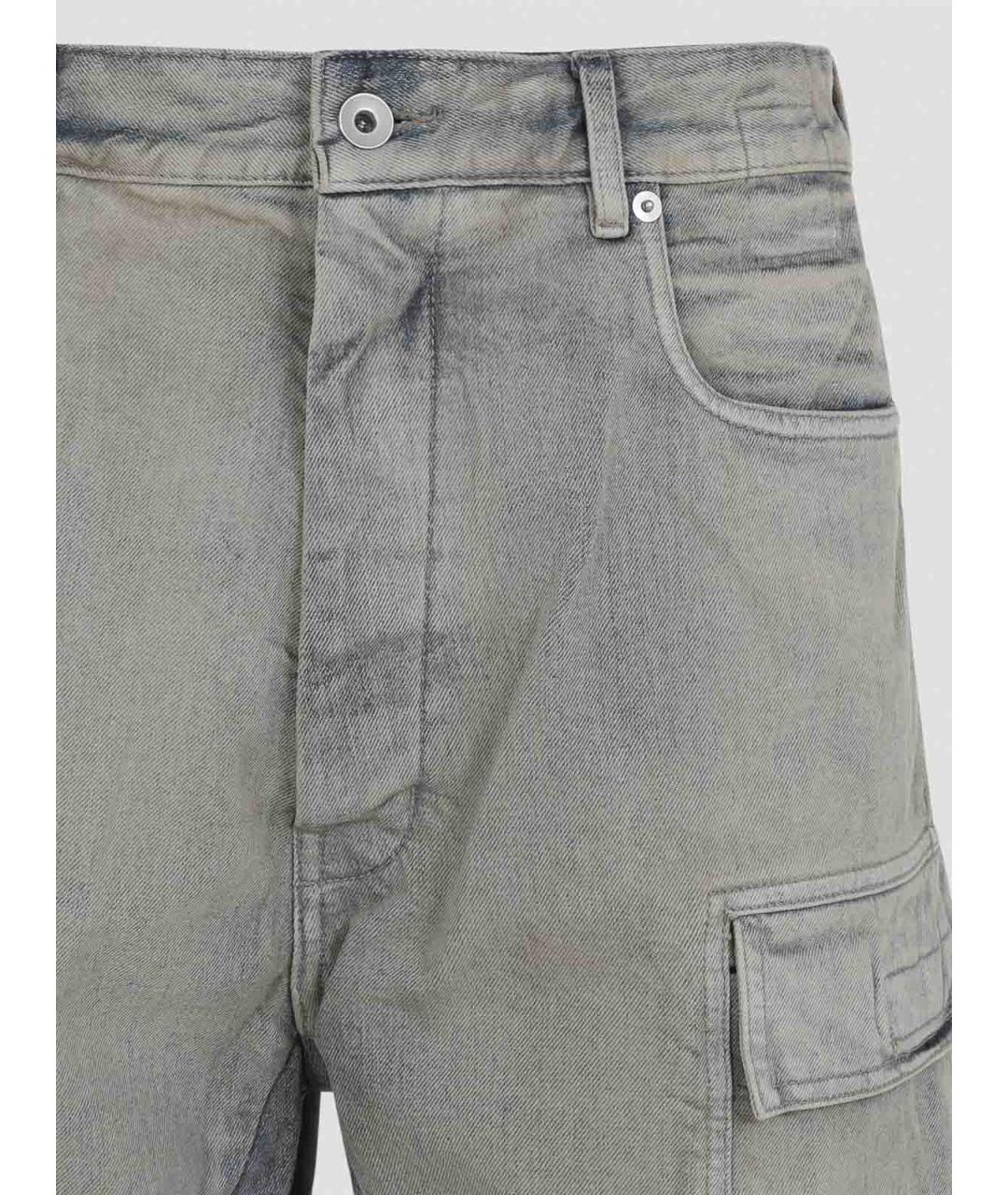 RICK OWENS Синие хлопковые джинсы, фото 3