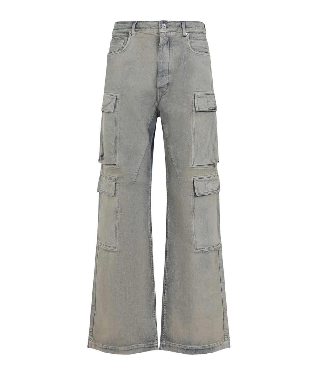 RICK OWENS Синие хлопковые джинсы, фото 1