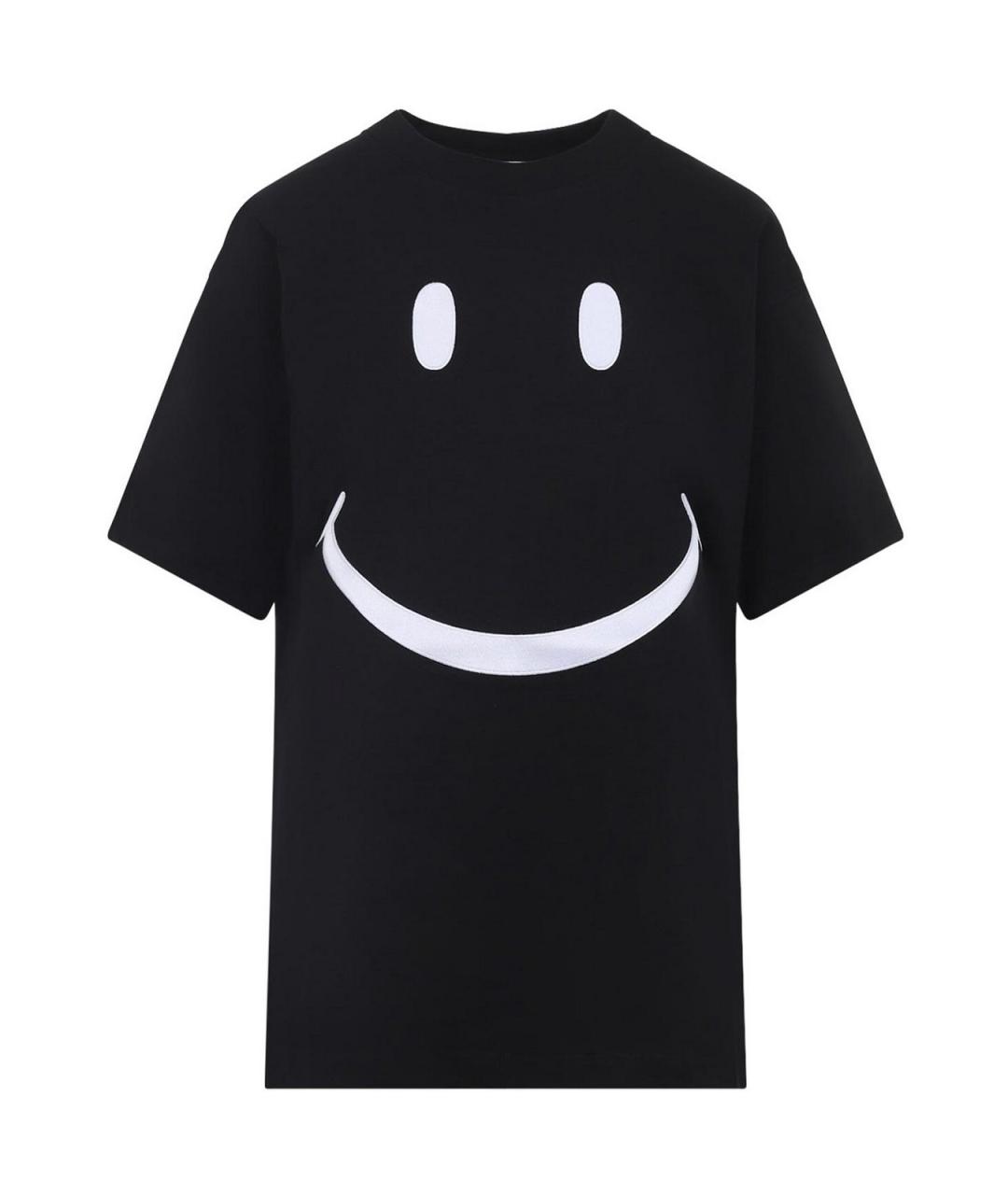MOSCHINO Черная хлопковая футболка, фото 1