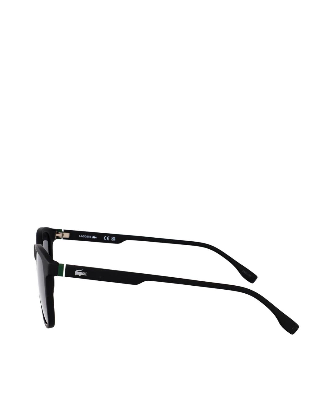 LACOSTE Черные пластиковые солнцезащитные очки, фото 3