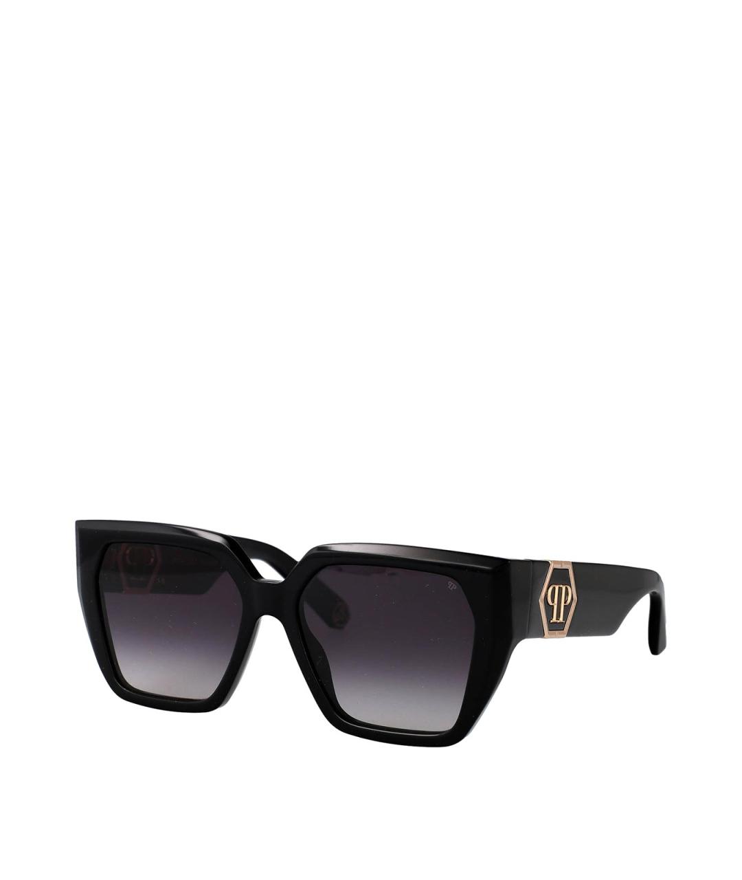 PHILIPP PLEIN Черные пластиковые солнцезащитные очки, фото 2