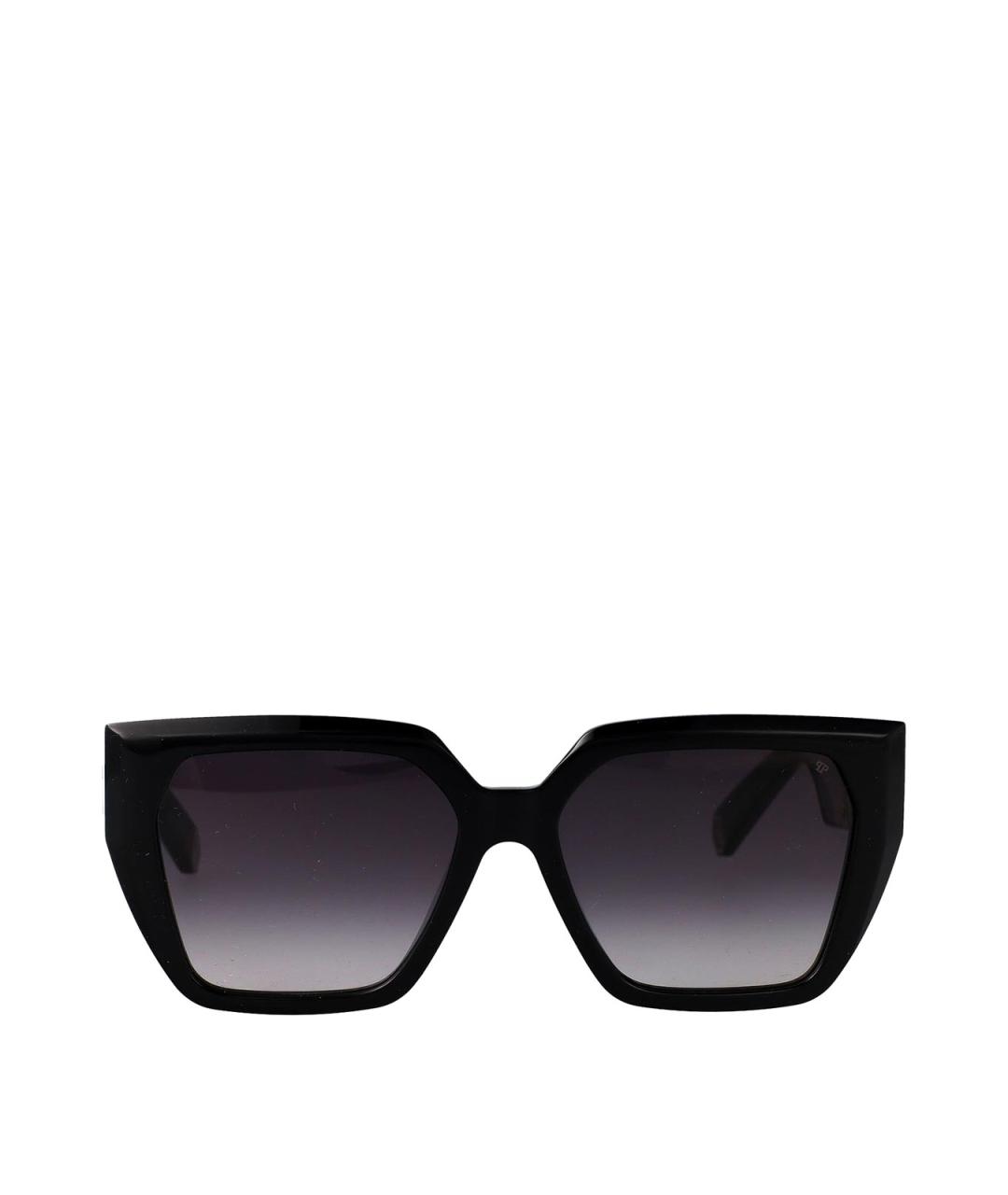 PHILIPP PLEIN Черные пластиковые солнцезащитные очки, фото 1