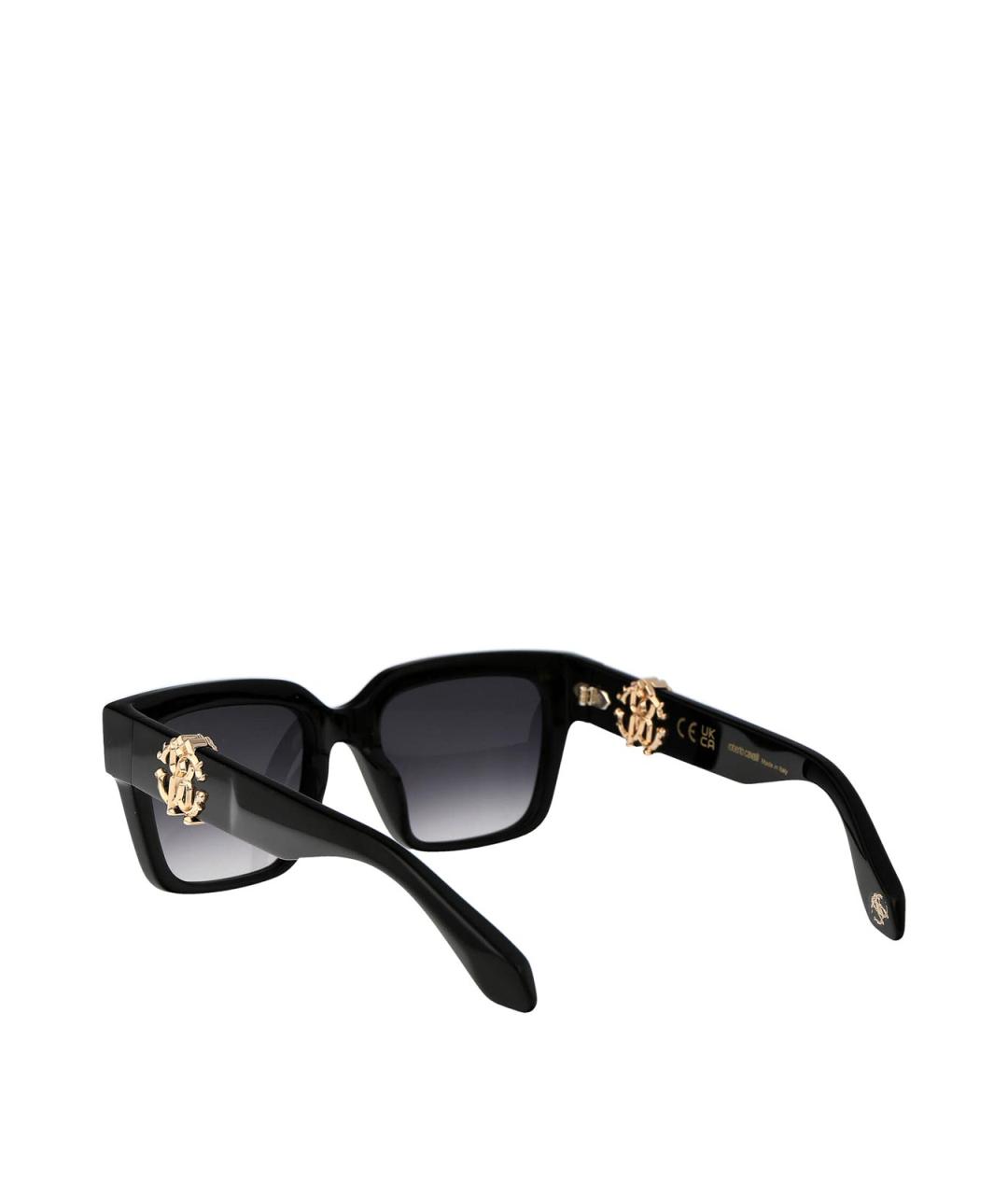 ROBERTO CAVALLI Черные пластиковые солнцезащитные очки, фото 4