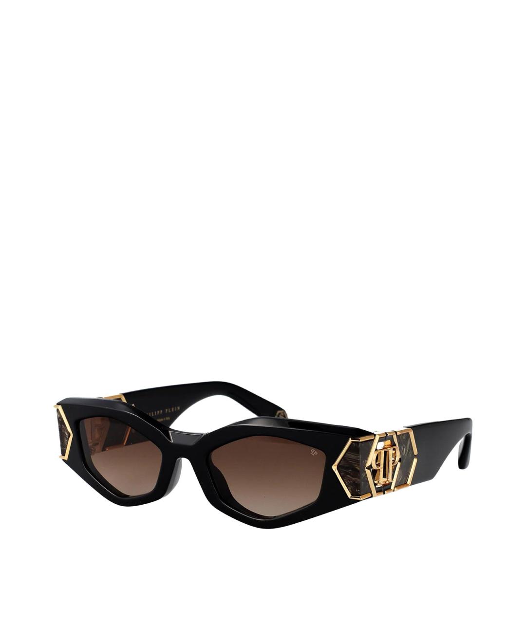 PHILIPP PLEIN Черные пластиковые солнцезащитные очки, фото 2