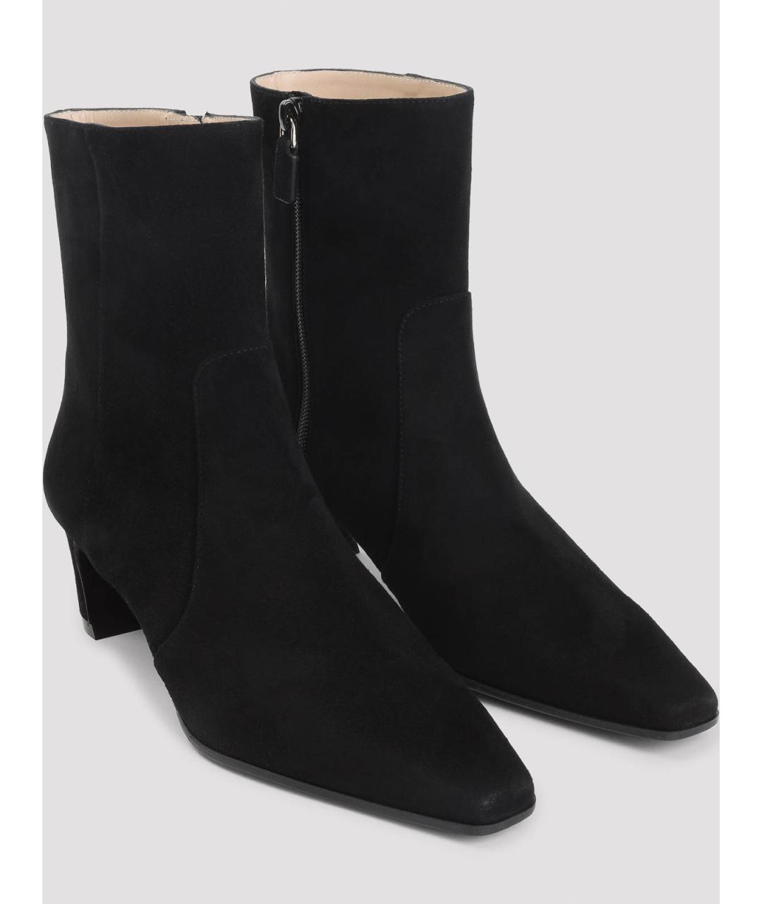 STUART WEITZMAN Черные кожаные ботильоны, фото 3