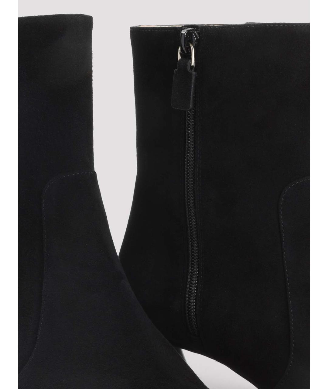 STUART WEITZMAN Черные кожаные ботильоны, фото 4