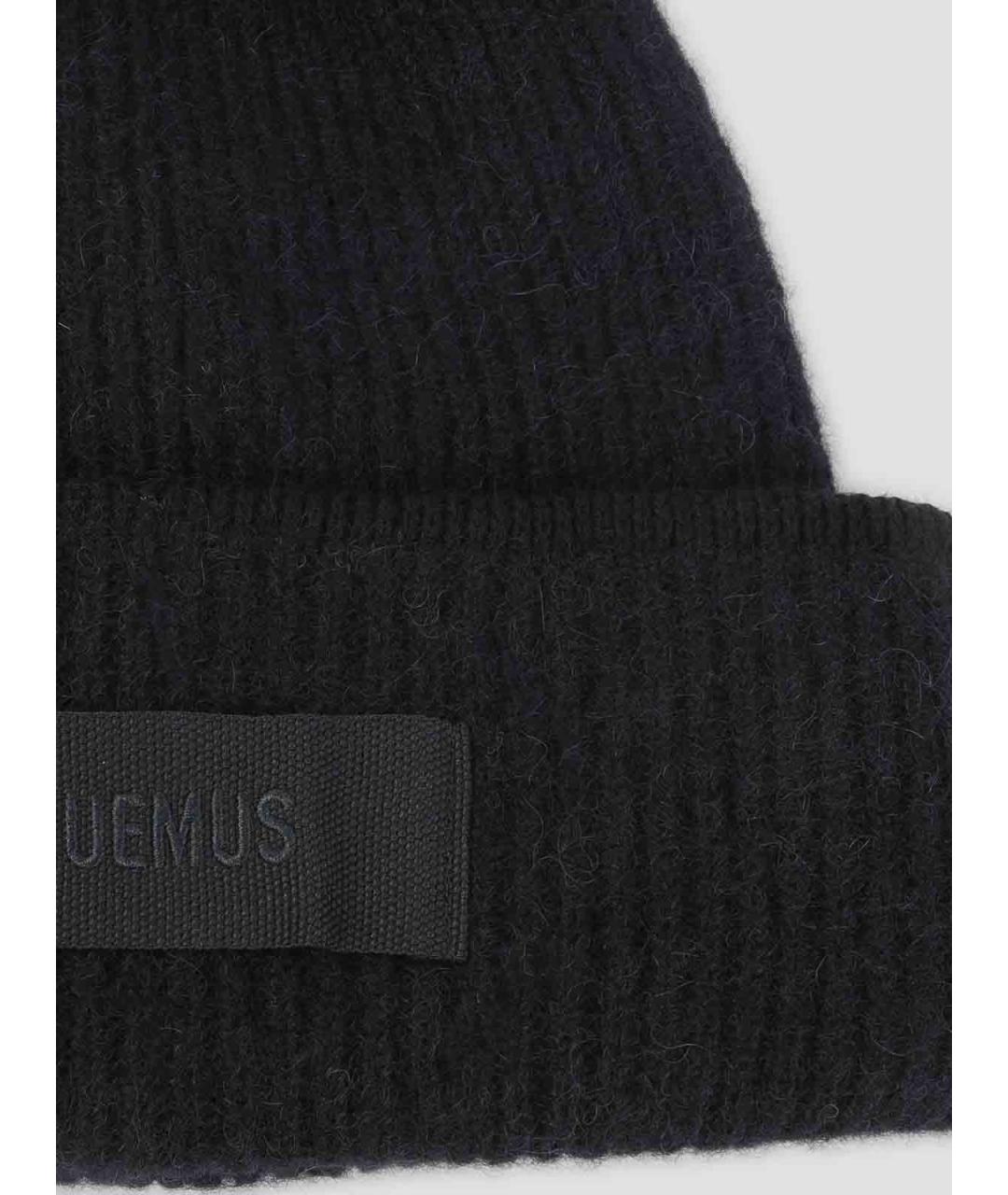 JACQUEMUS Черная шерстяная шапка, фото 3