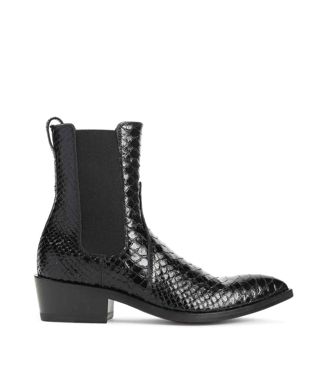 TOM FORD Черные кожаные ботинки, фото 1