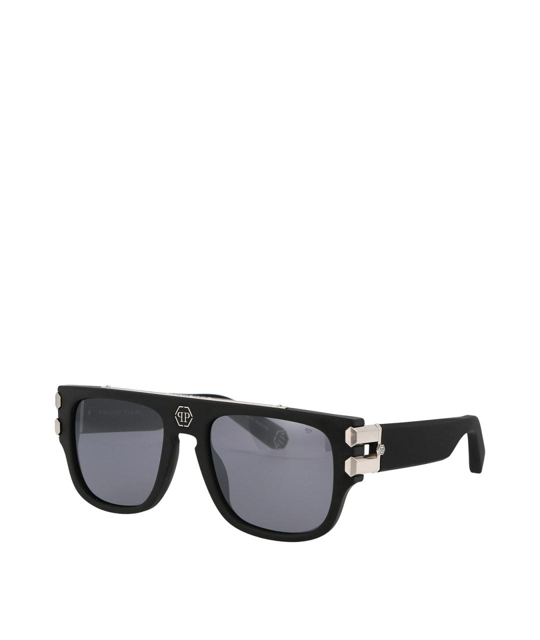PHILIPP PLEIN Черные металлические солнцезащитные очки, фото 2
