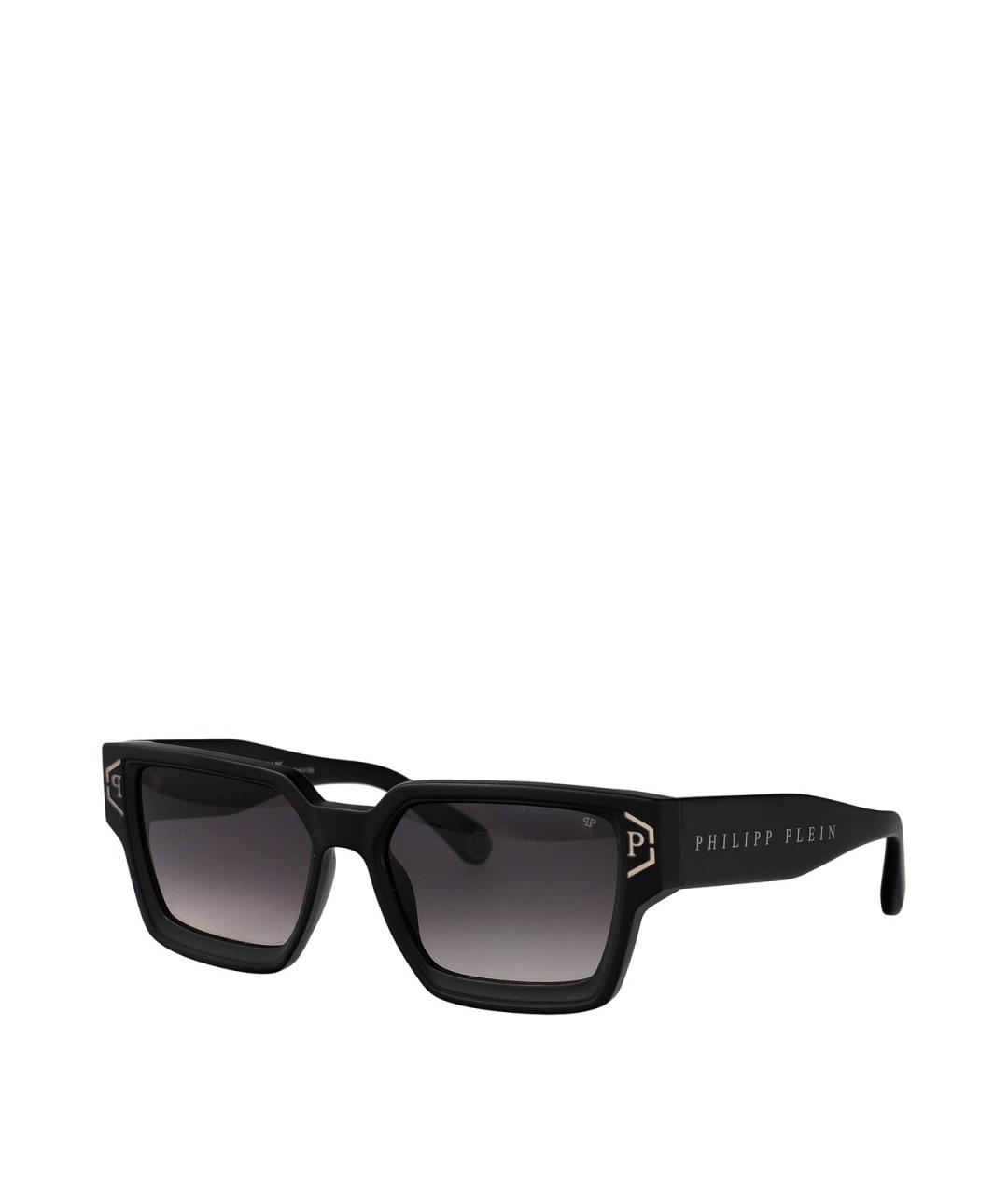 PHILIPP PLEIN Черные пластиковые солнцезащитные очки, фото 2