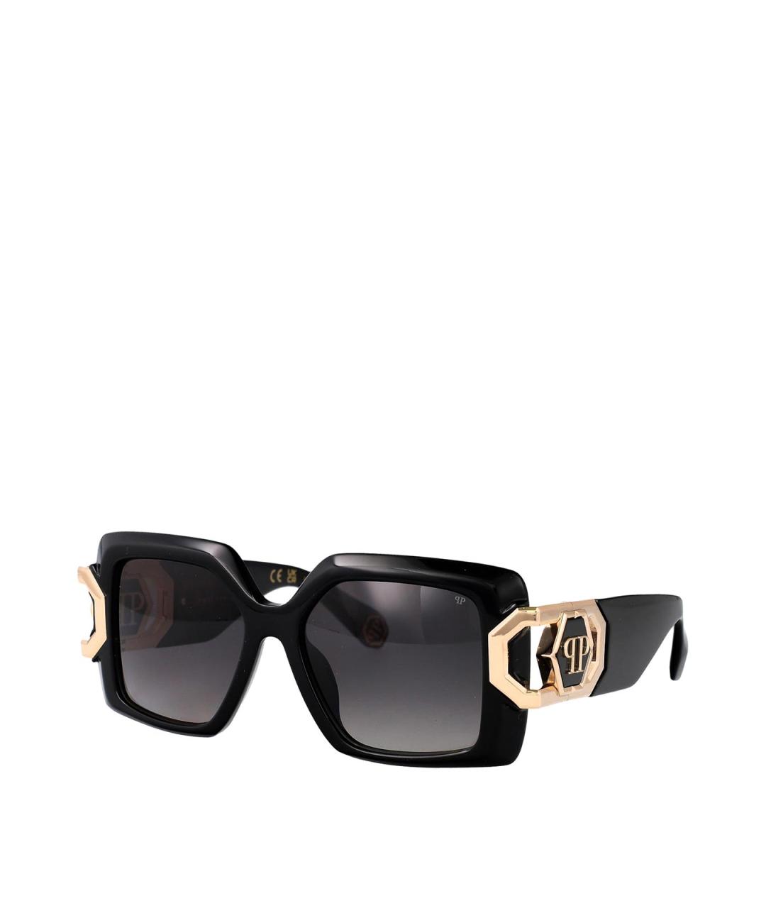 PHILIPP PLEIN Черные металлические солнцезащитные очки, фото 2