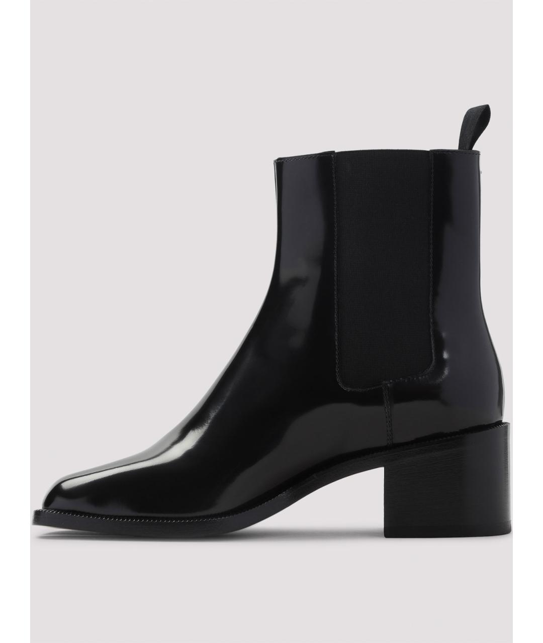 MAISON MARGIELA Черные кожаные сапоги, фото 2
