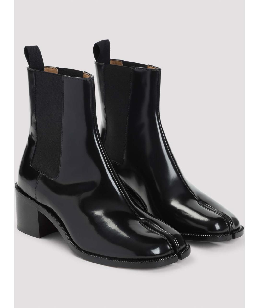 MAISON MARGIELA Черные кожаные сапоги, фото 3