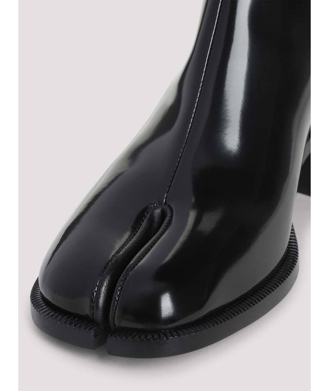 MAISON MARGIELA Черные кожаные сапоги, фото 4
