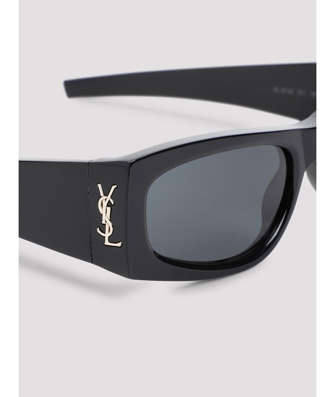 SAINT LAURENT Черные пластиковые солнцезащитные очки, фото 3