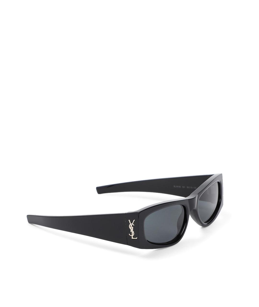 SAINT LAURENT Черные пластиковые солнцезащитные очки, фото 1