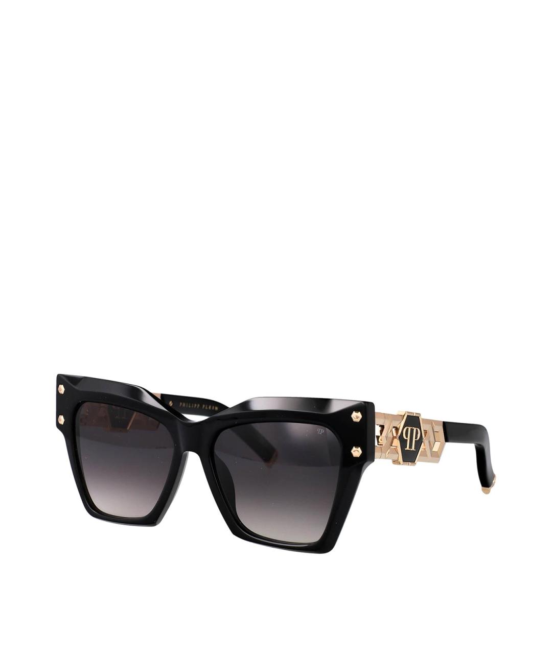 PHILIPP PLEIN Черные металлические солнцезащитные очки, фото 2