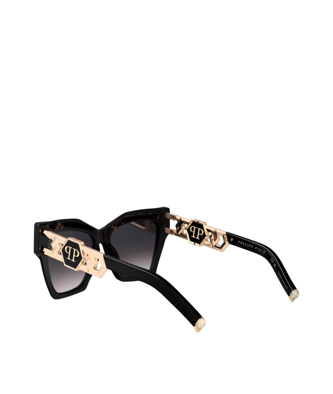PHILIPP PLEIN Черные металлические солнцезащитные очки, фото 4
