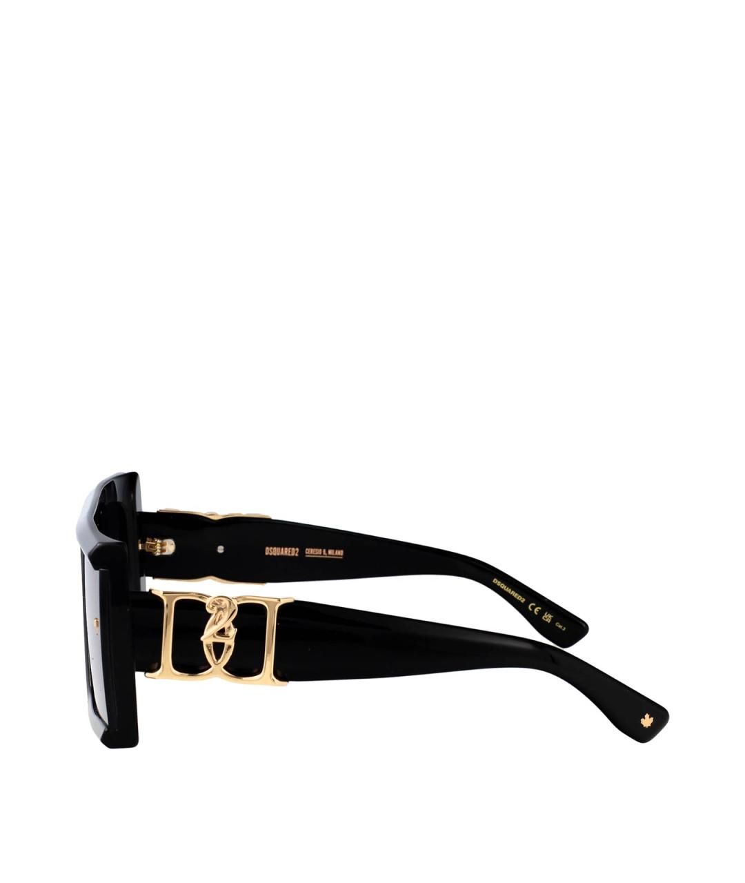 DSQUARED2 Черные пластиковые солнцезащитные очки, фото 3