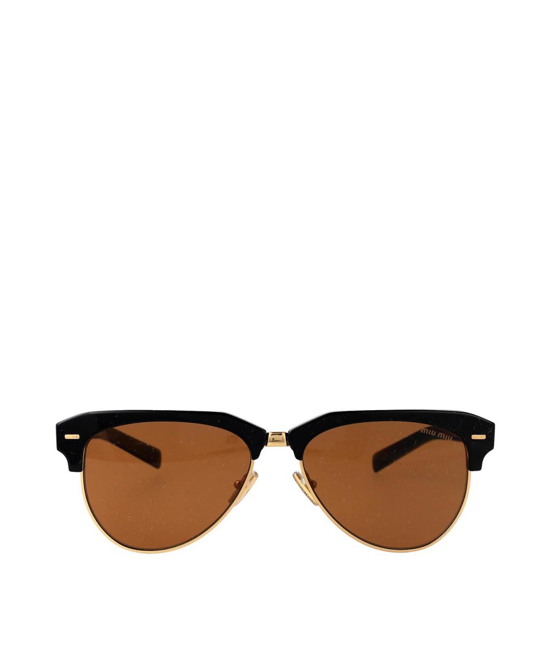 MIU MIU Черные солнцезащитные очки, фото 1
