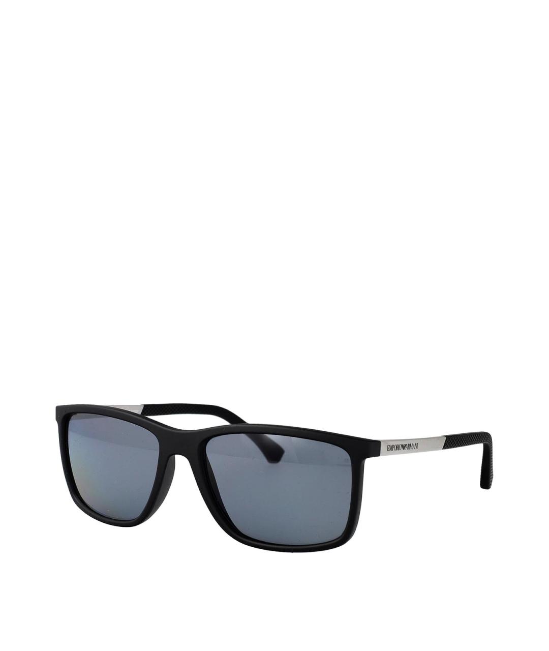EMPORIO ARMANI Черные пластиковые солнцезащитные очки, фото 2