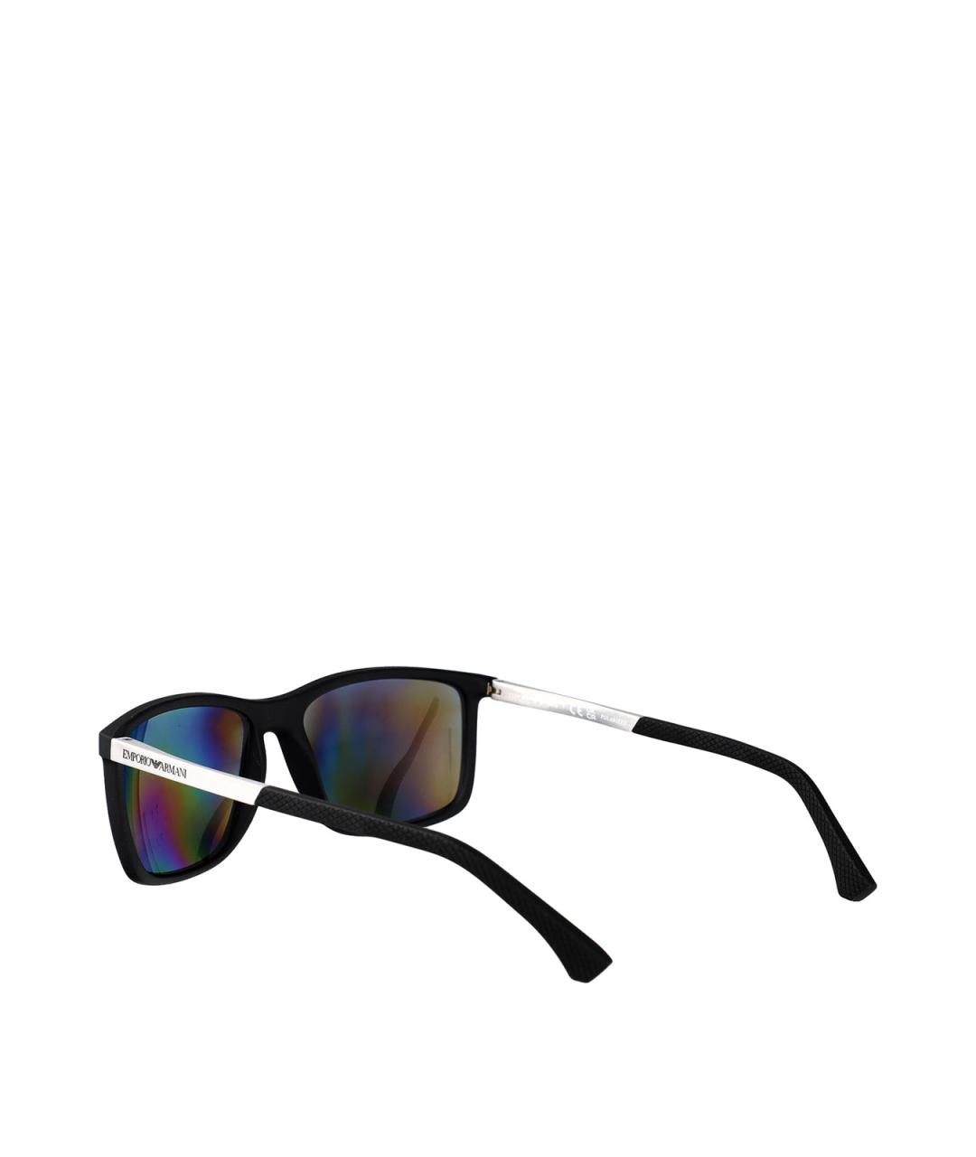 EMPORIO ARMANI Черные пластиковые солнцезащитные очки, фото 4