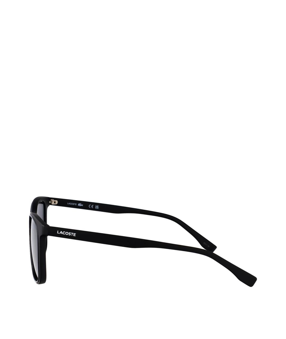 LACOSTE Черные пластиковые солнцезащитные очки, фото 3