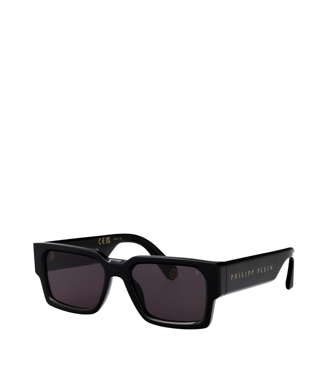 PHILIPP PLEIN Черные пластиковые солнцезащитные очки, фото 2