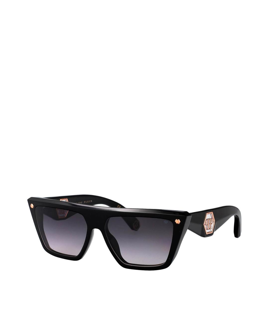 PHILIPP PLEIN Черные пластиковые солнцезащитные очки, фото 2