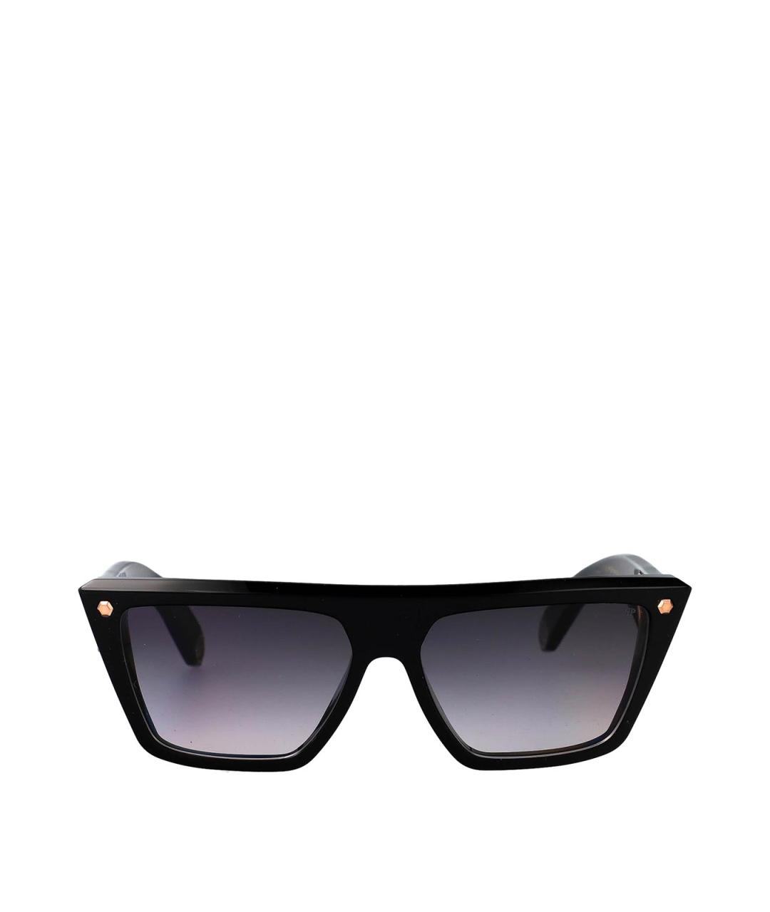 PHILIPP PLEIN Черные пластиковые солнцезащитные очки, фото 1