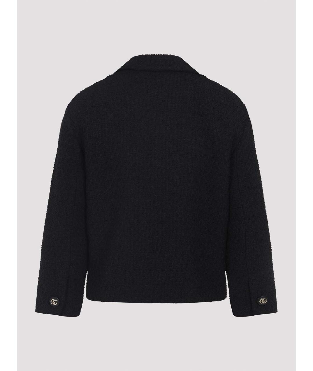 GUCCI Черная шерстяная куртка, фото 2