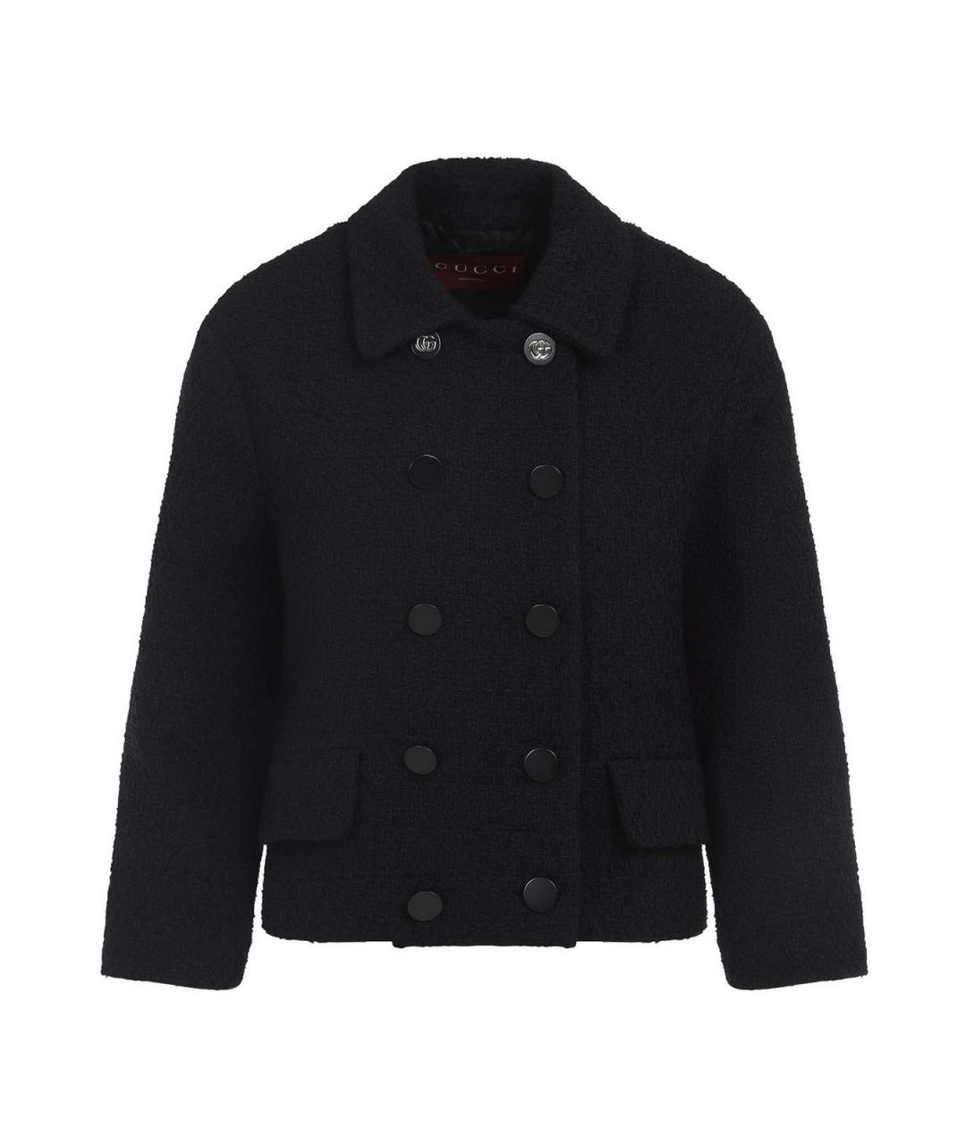 GUCCI Черная шерстяная куртка, фото 1