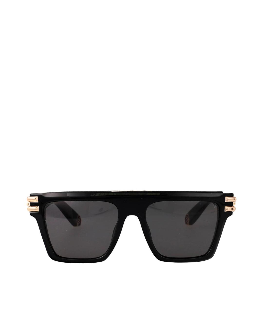 PHILIPP PLEIN Черные пластиковые солнцезащитные очки, фото 1
