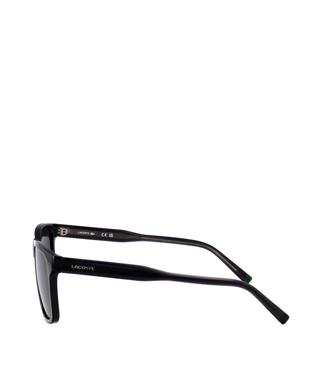 LACOSTE Черные пластиковые солнцезащитные очки, фото 3