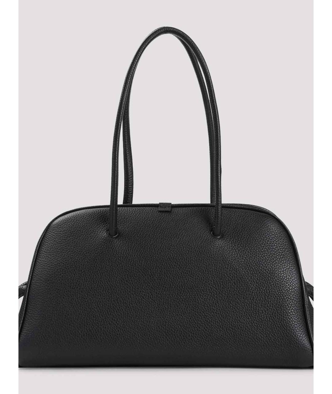JACQUEMUS Черная кожаная сумка через плечо, фото 2