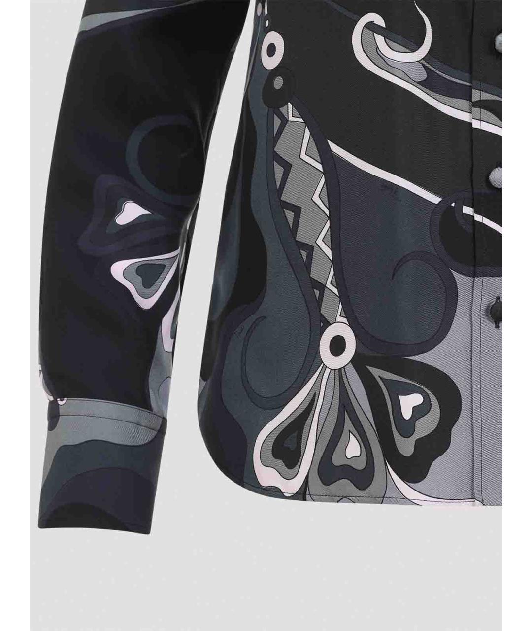 EMILIO PUCCI Черная шелковая рубашка, фото 3