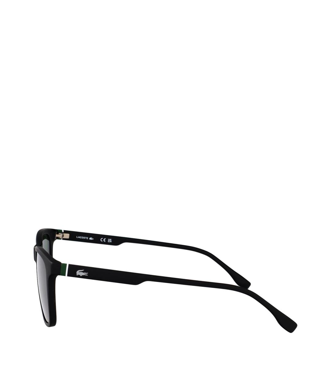 LACOSTE Черные пластиковые солнцезащитные очки, фото 3