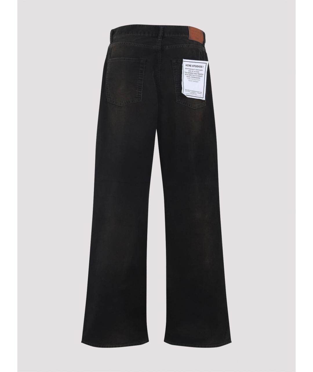 ACNE STUDIOS Черные хлопковые брюки широкие, фото 2
