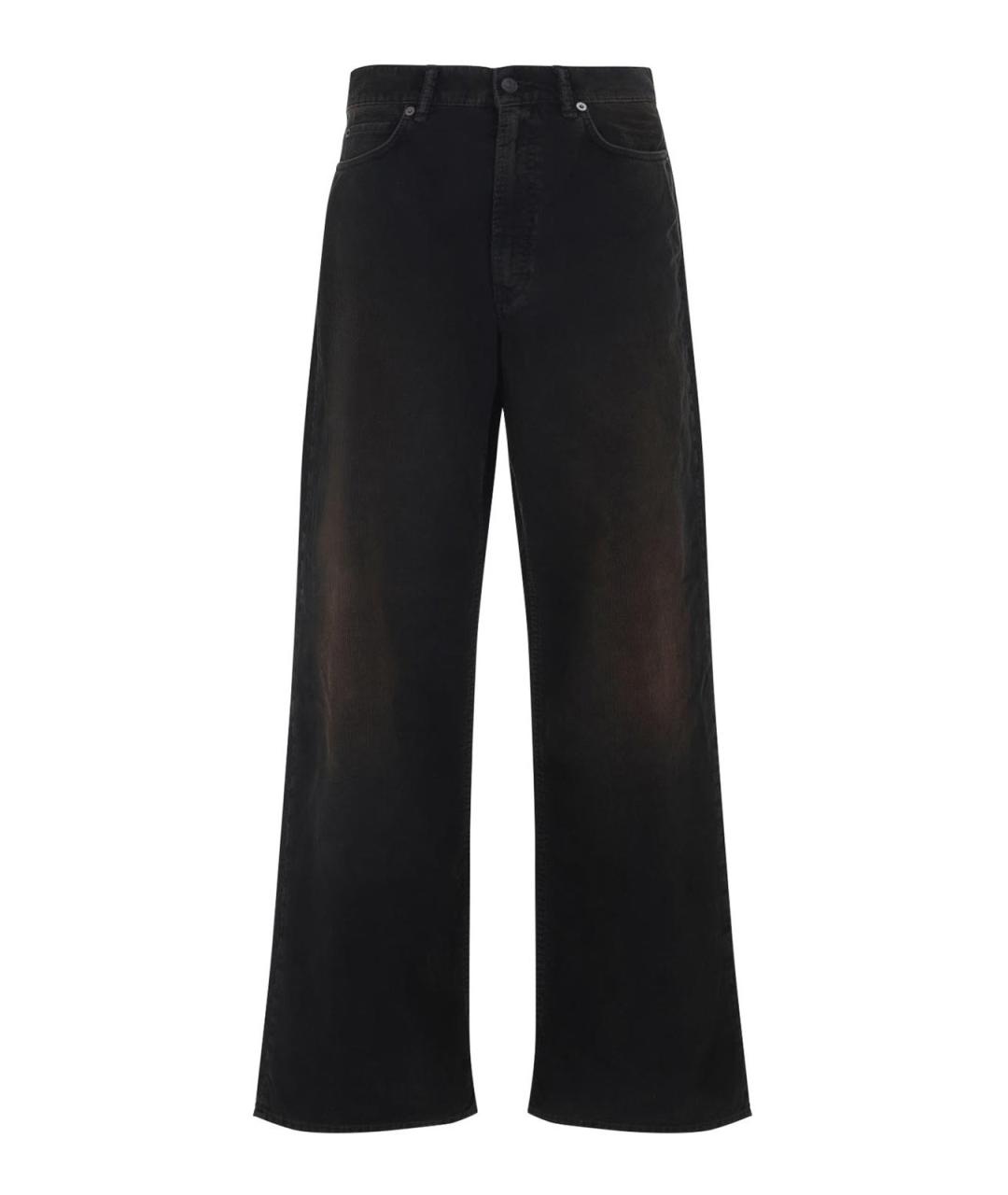 ACNE STUDIOS Черные хлопковые брюки широкие, фото 1