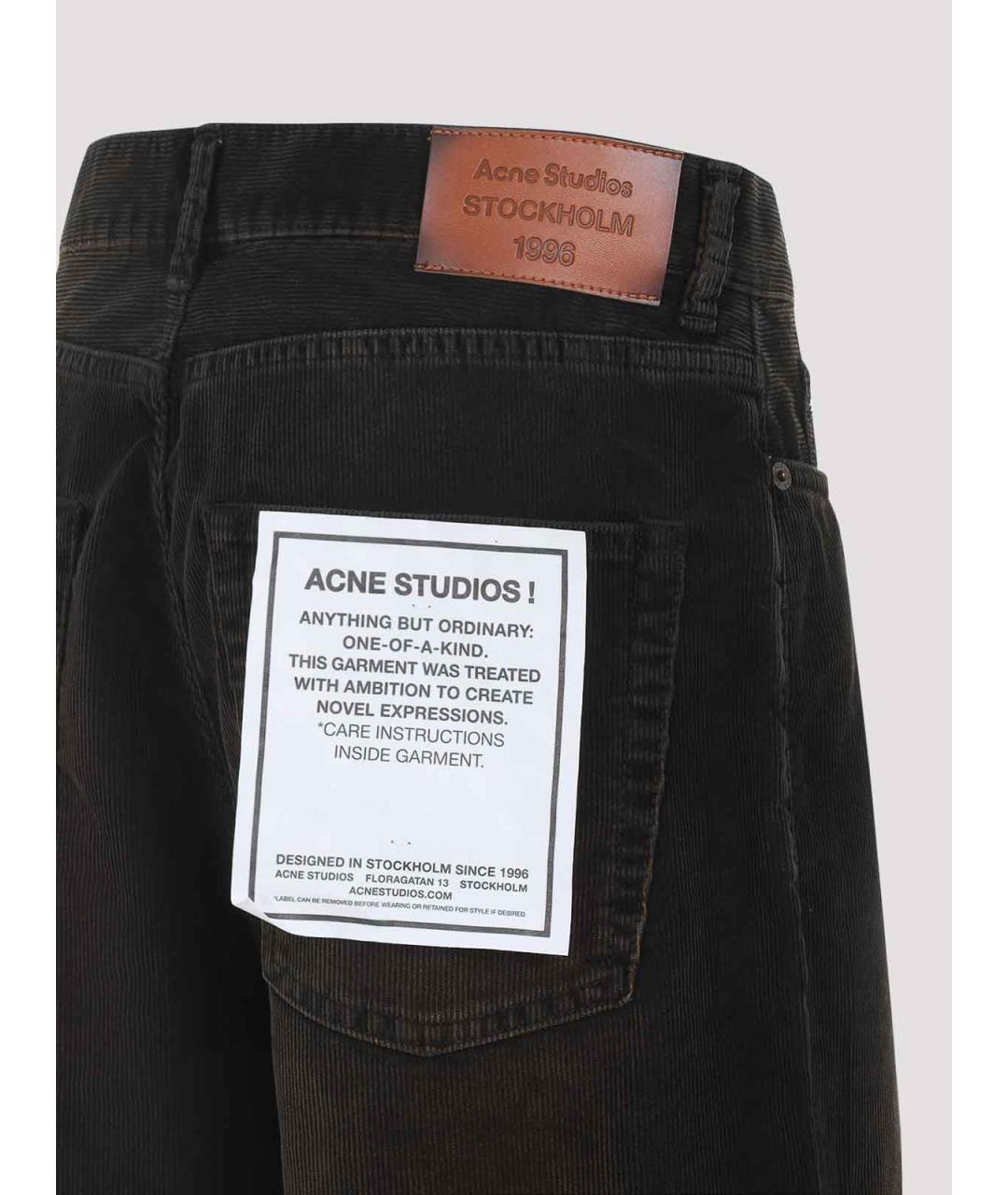 ACNE STUDIOS Черные хлопковые брюки широкие, фото 3