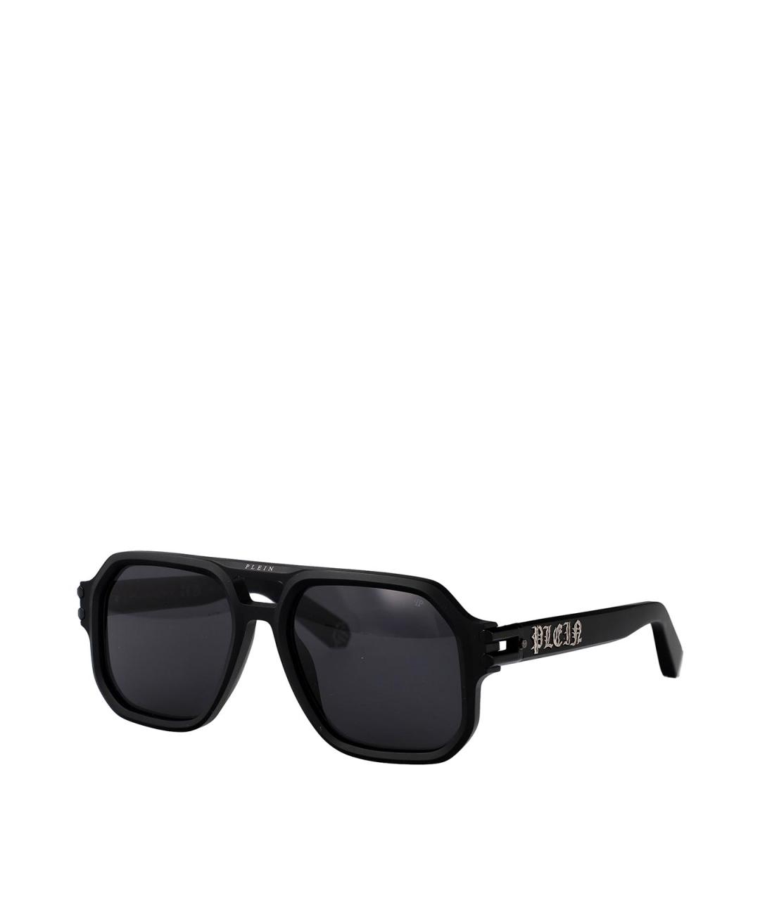 PHILIPP PLEIN Черные пластиковые солнцезащитные очки, фото 2