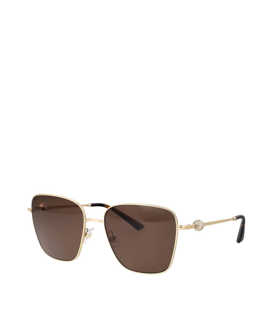 JIMMY CHOO Золотые металлические солнцезащитные очки, фото 2
