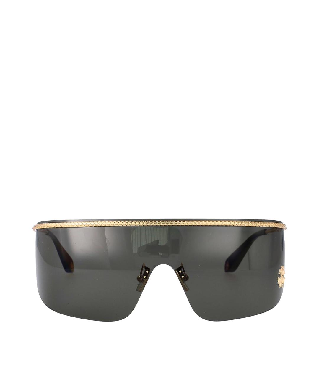 ROBERTO CAVALLI Золотые металлические солнцезащитные очки, фото 1