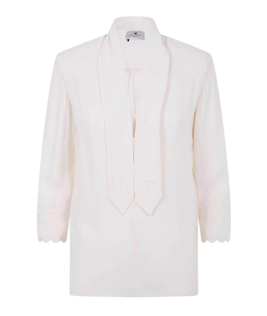 ELISABETTA FRANCHI Белая вискозная рубашка, фото 1