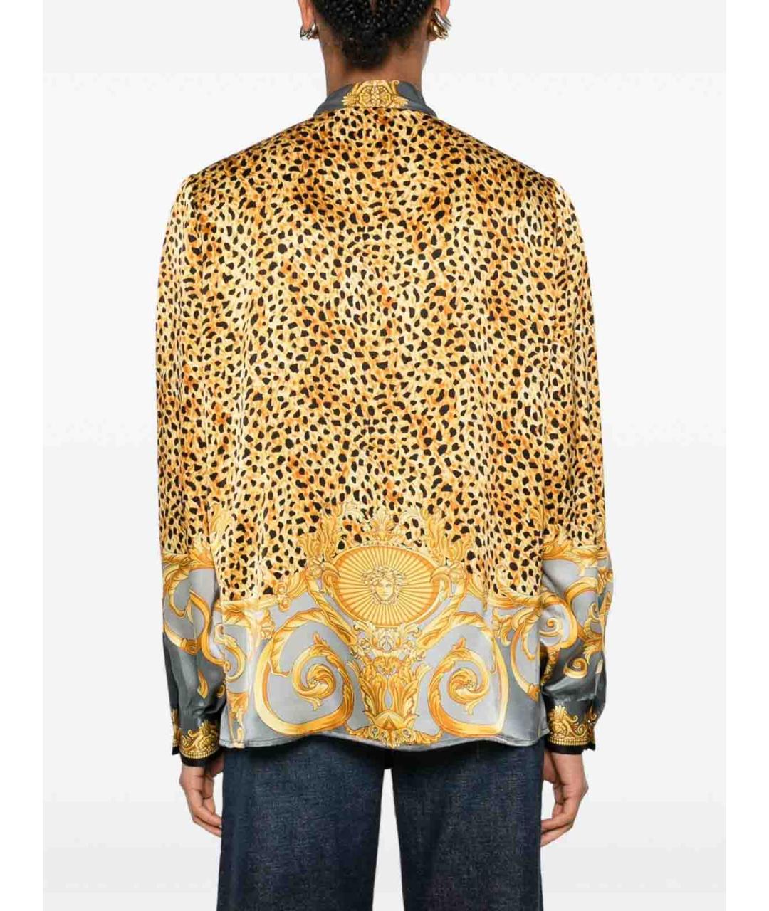 VERSACE Серая шелковая рубашка, фото 3