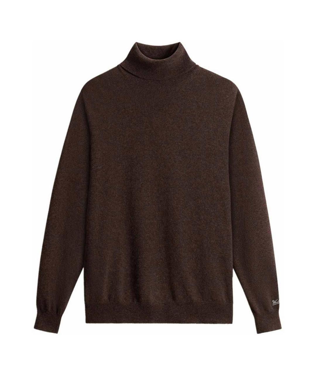 WOOLRICH Коричневый шерстяной джемпер / свитер, фото 1